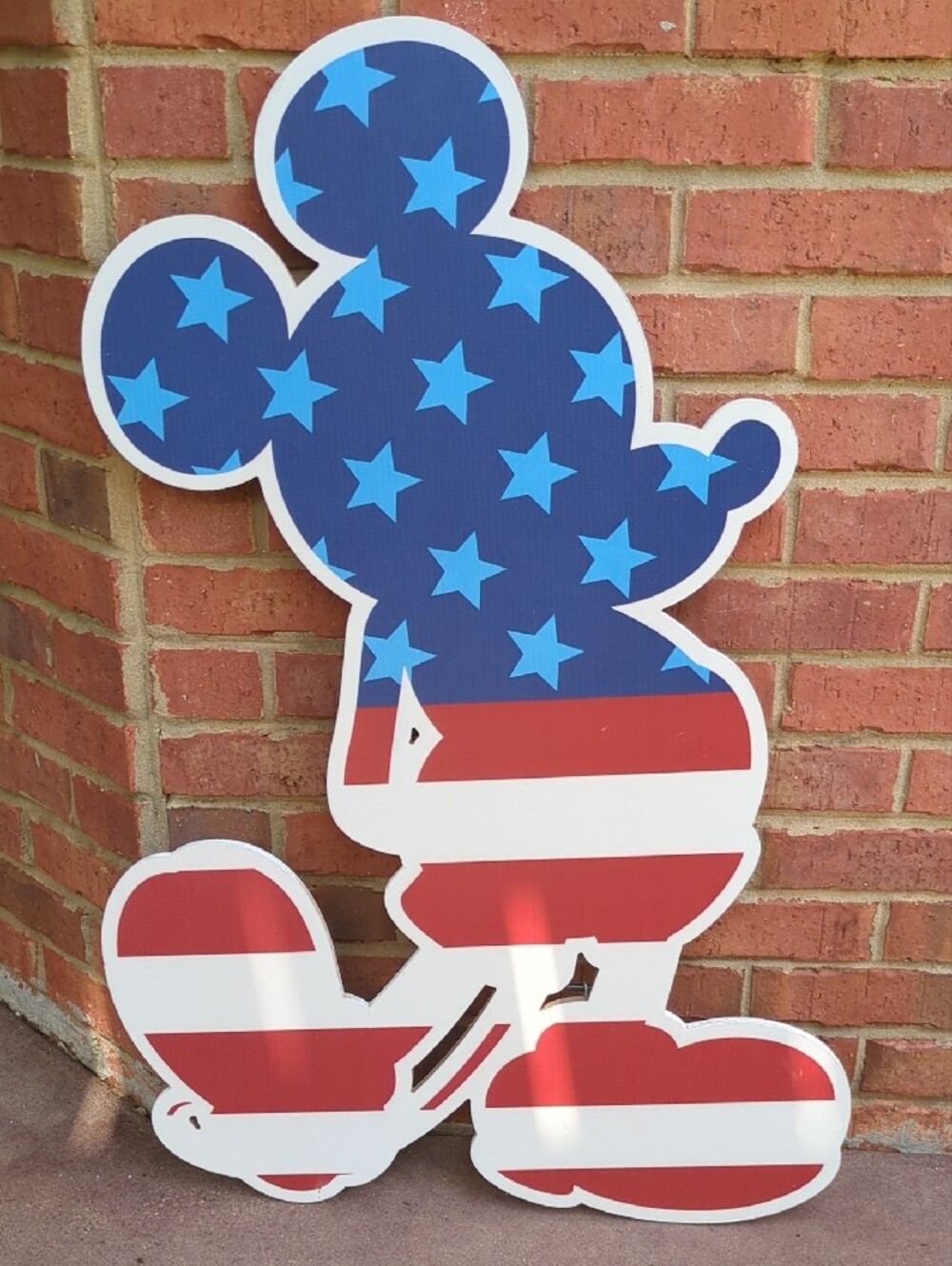 Patriotic Mickey Yard Sign 3' Tall July 4th Semiquincentennial Disney 250America